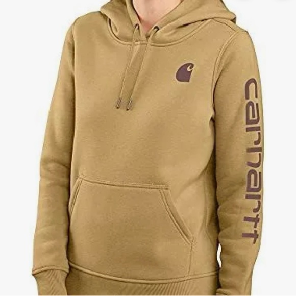 Carhartt Tops - Carhartt Women's Relaxed Fit Midweight Logo Sleeve Graphic Hoodie XL